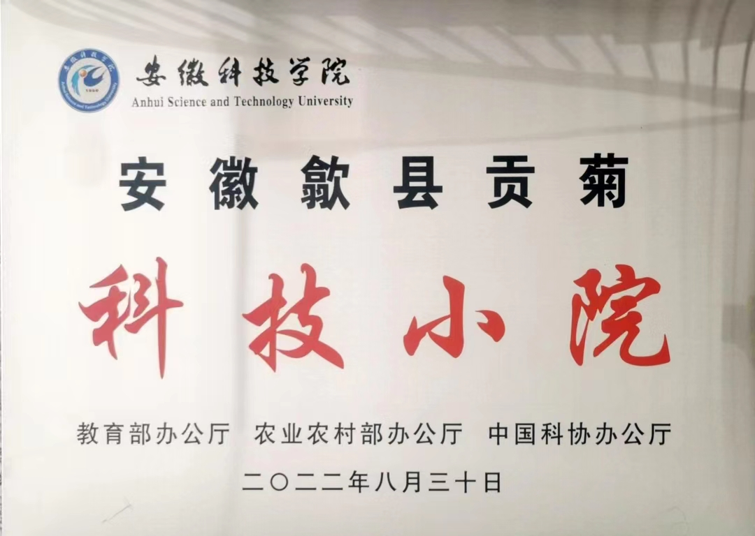   安徽歙县贡菊“科技小院”正式落户济高蓝田·桃源养生谷（黄山）项目